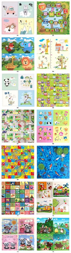 Wholesale QTBM-001 non-toxic cartoon interlocking jigsaw baby play mat with vibrant printing, manufactured by Tidesports