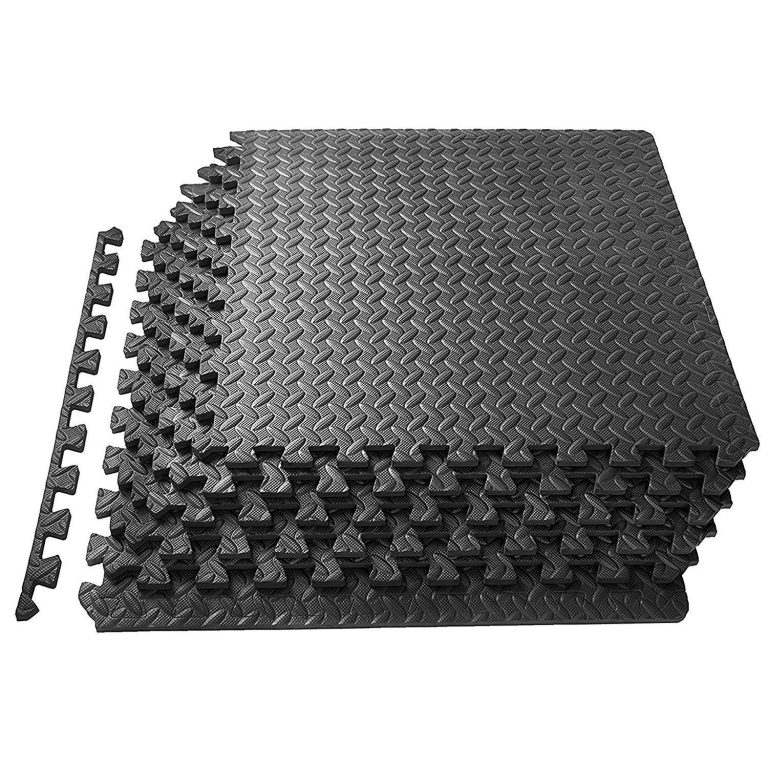 Interlocking EVA Foam Mat Tiles Interlocking EVA foam floor mat tiles for a padded home gym training area