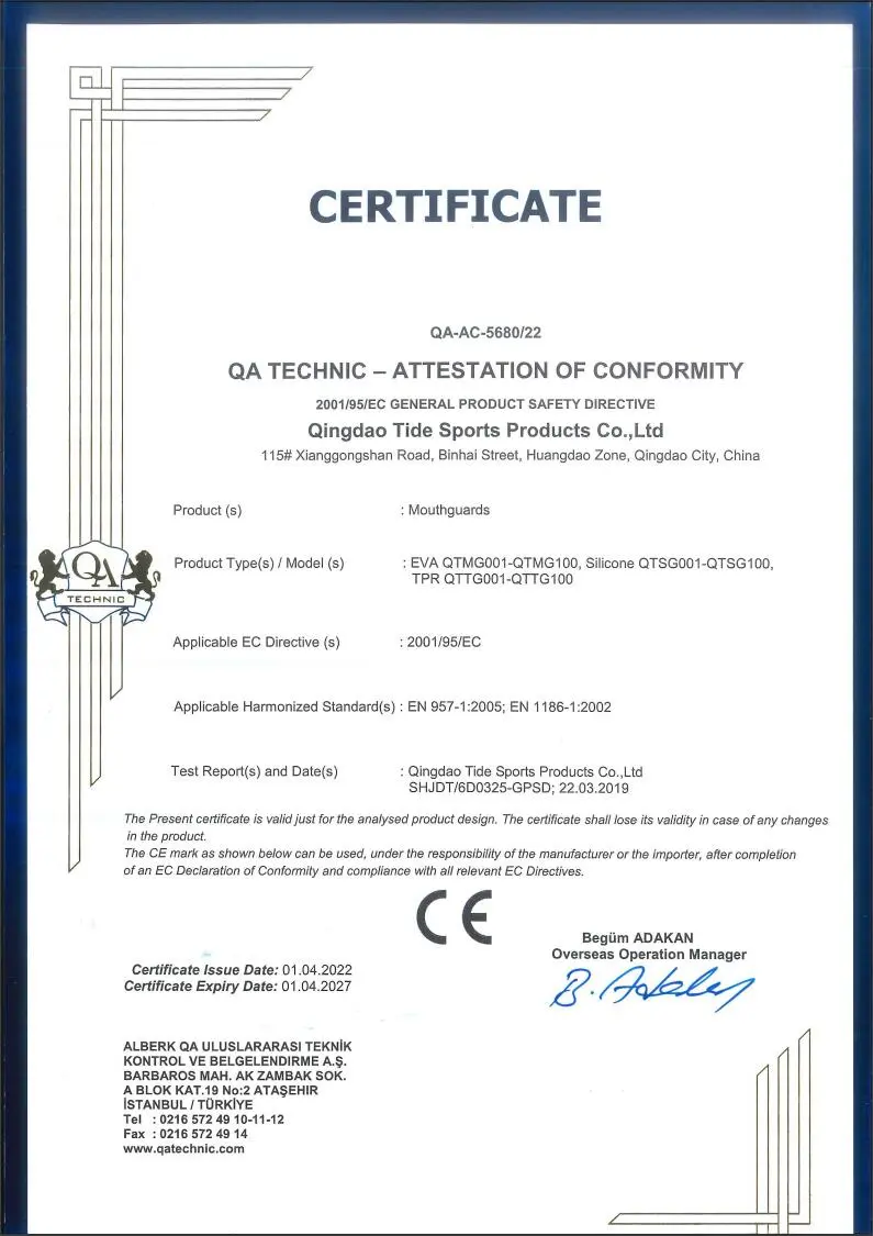 Mouth Guard Cert