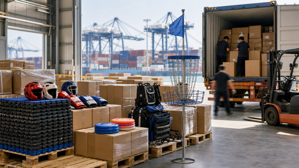 Sports equipment supply chain efficiency with mixed SKU container loading for B2B buyers