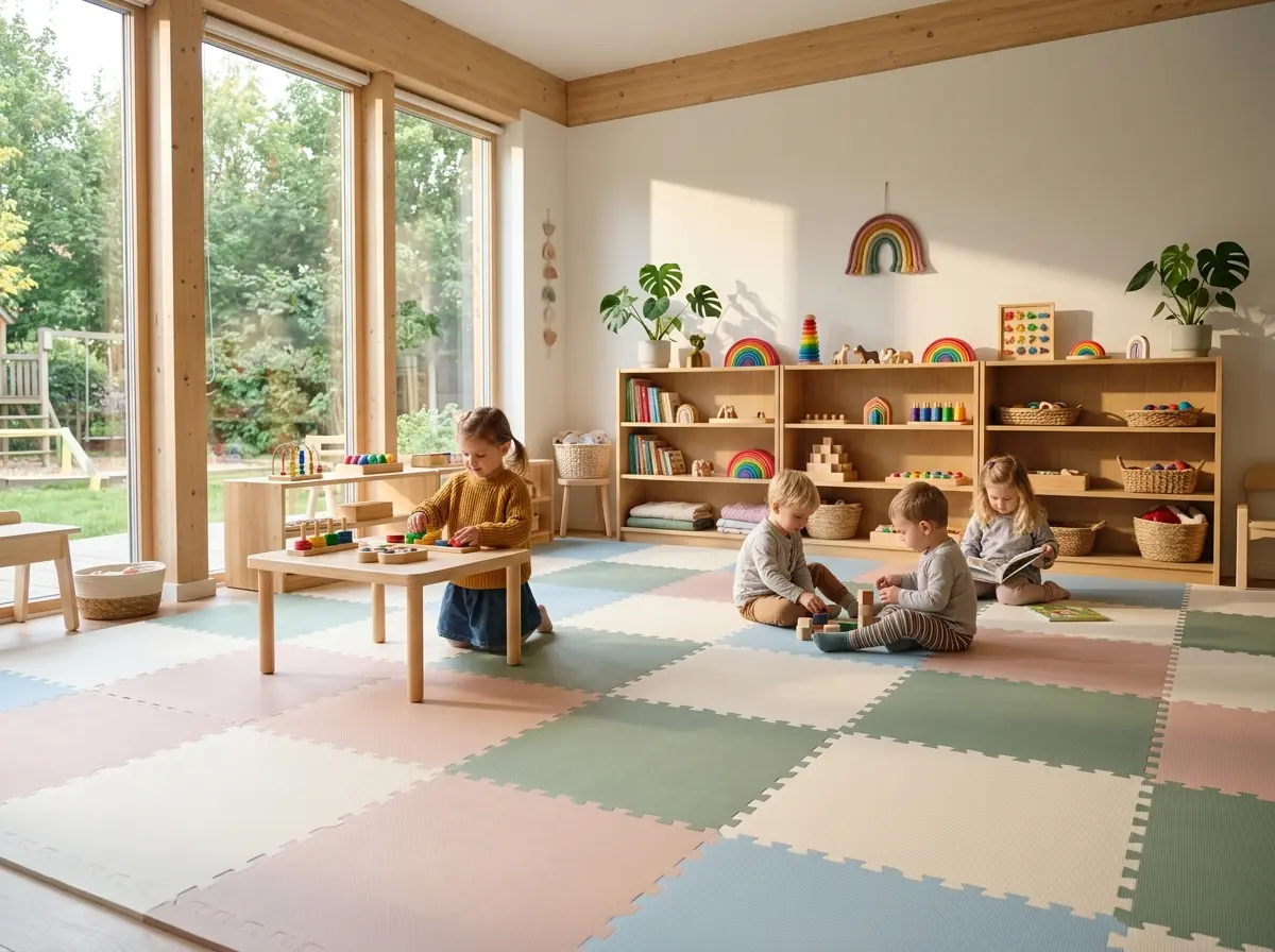 Soft EVA play mats for daycare and preschool floors
